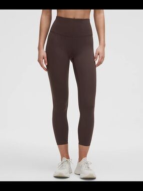 Lululemon Wunder Train High-Rise Tight 25” Brown | Size 6 | Drawstring Waist
